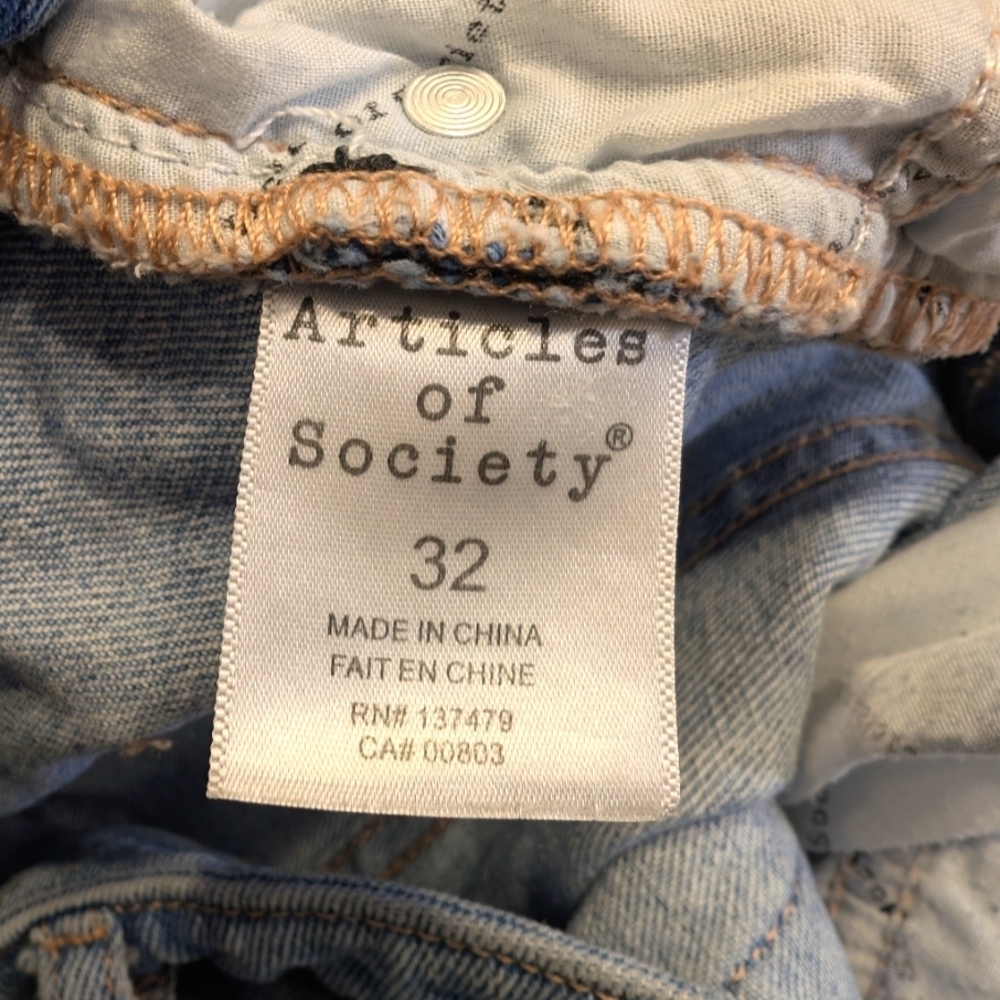 Articles of Society Light Blue Distressed Jeans Size 32 - Picture 7 of 7